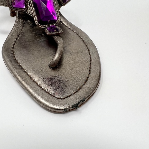 Miu Miu Metallic Leather Heel - Size 7.5/8 - Picture 6 of 9